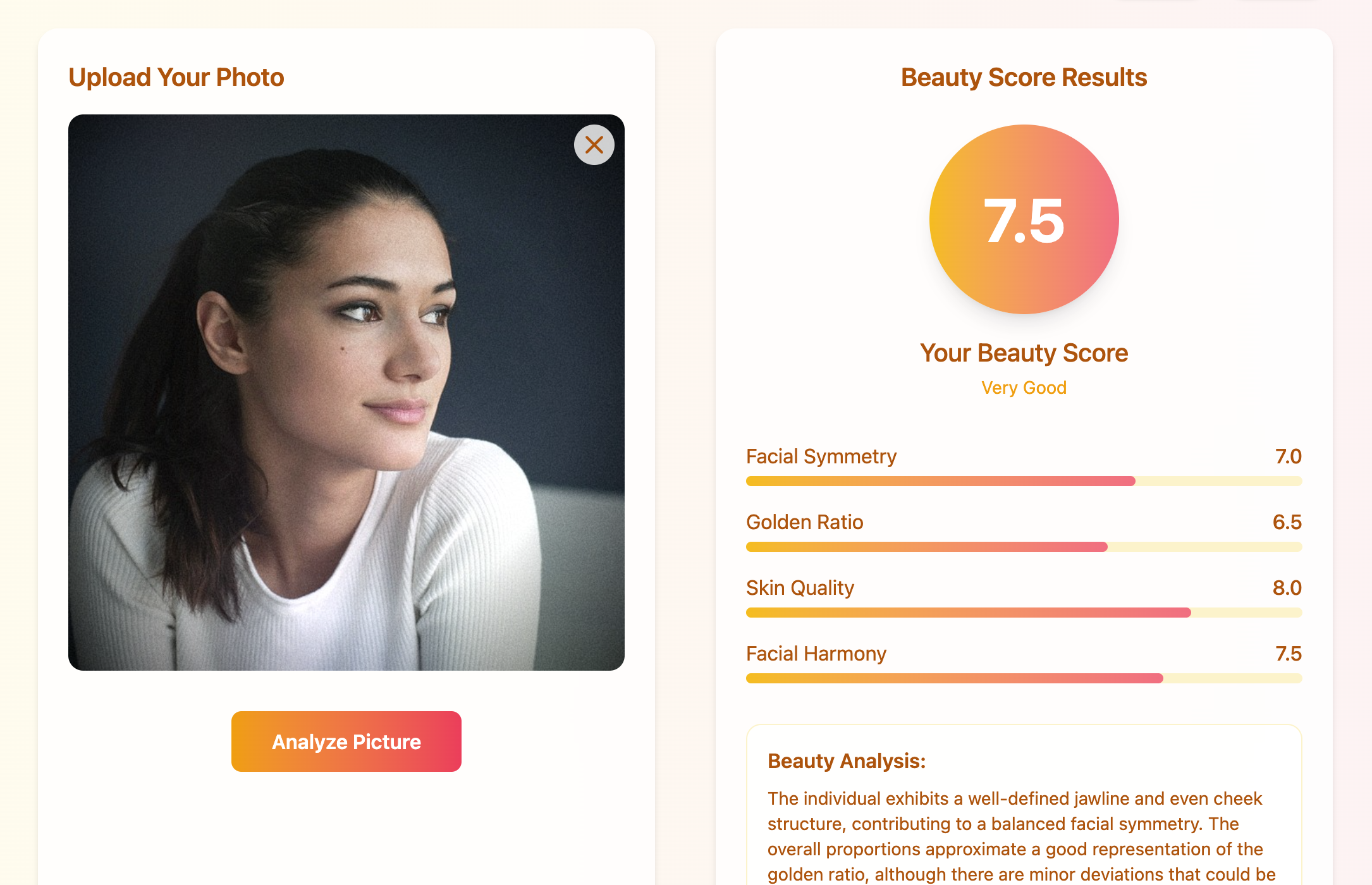 Free AI Beauty Test Get Your Precise Beauty Rating Instantly